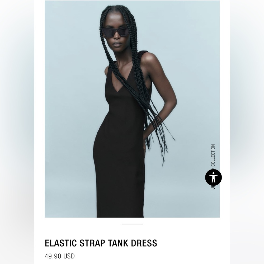 Zara Elastic Strap Tank Dress XS (NWT)